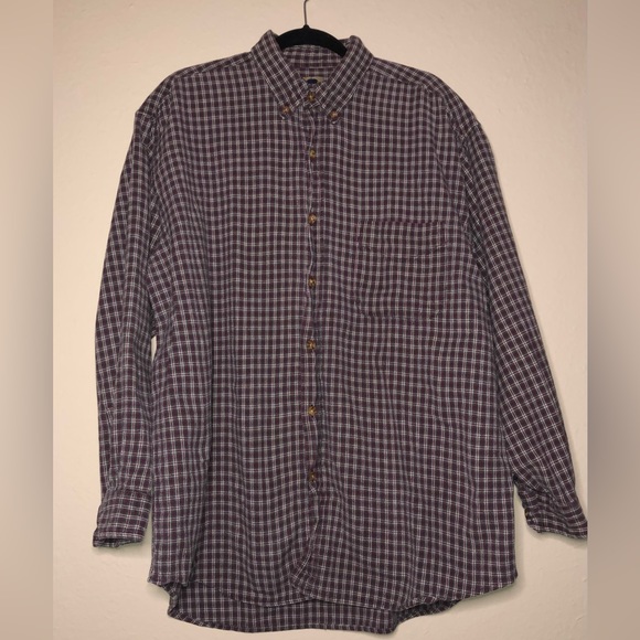 Plaid Long Sleeve Flannel Style Men’s Shirt - Picture 3 of 5